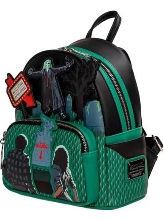 Beetlejuice Glow in the Dark Mini Backpack Lenticular Graveyard Loungefly NWT main image 9